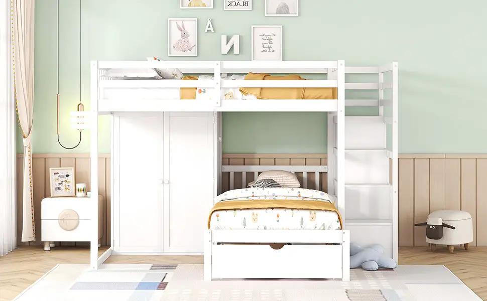 Bunk Bed With Wardrobe, Drawers by HouseOfZazla