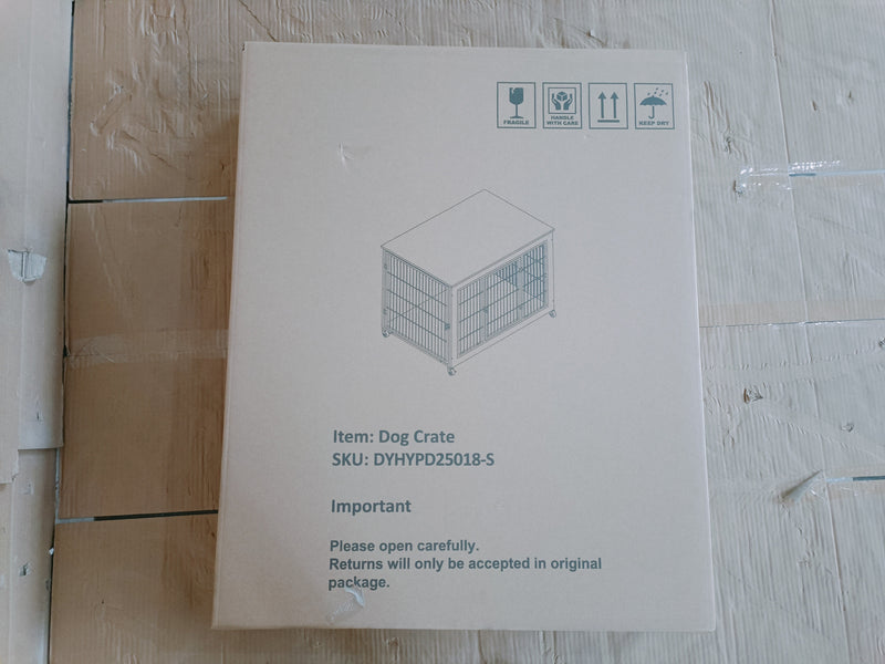 27.2" Dog Crate Furniture with Wheels for Small Dogs by HouseOfZazla