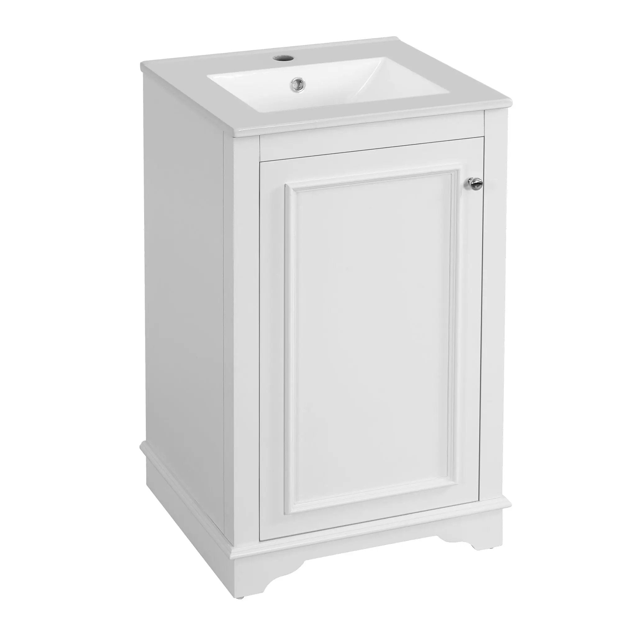 Bathroom Vanity With Sink, Freestanding Single Cabinet Set, Soft Close Door, Adjustable Shelf by Unique Piece Furniture