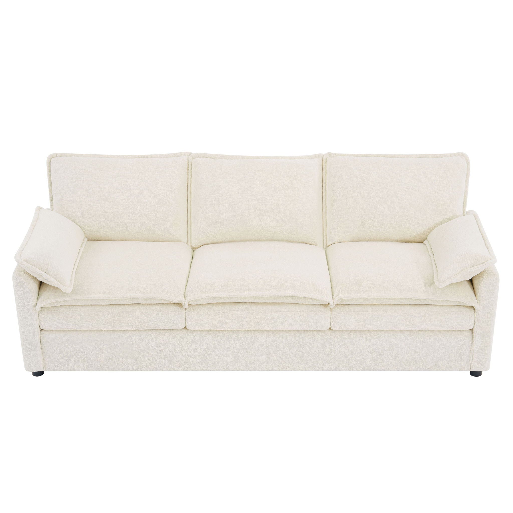 Modern 3 Seater Sofa With Side Storage Pockets For Living Room by HouseOfZazla