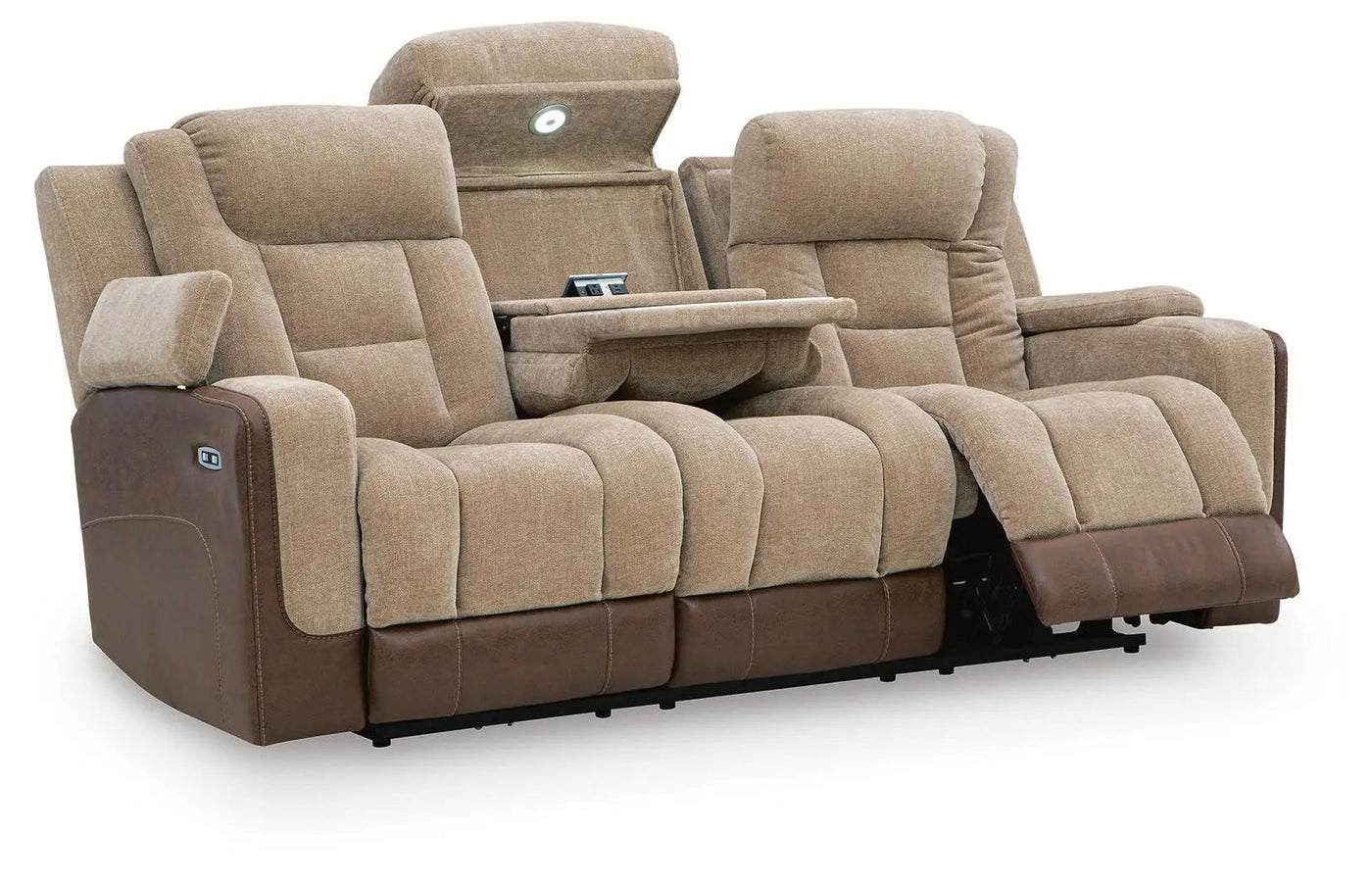 Mixed Motion - Power Reclining Sofa With Adjustable Headrest by Unique Piece Furniture
