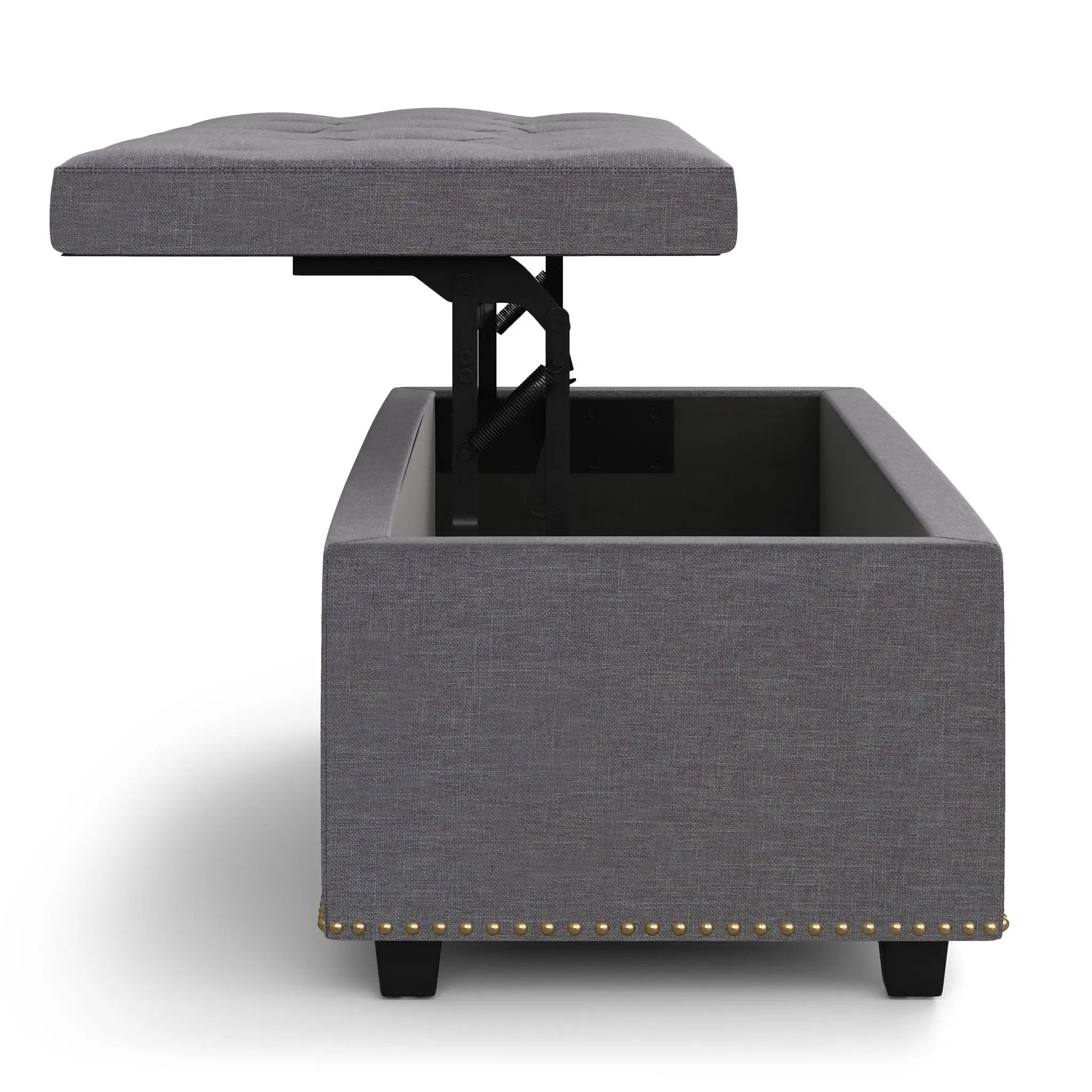 Hamilton - Upholstered Lift Top Rectangular Storage Ottoman by HouseOfZazla