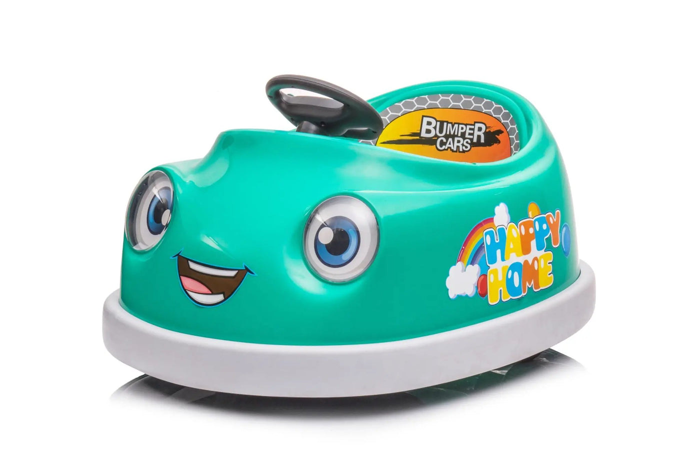 Bumper Car For Kids, 12V Dual Drive 1-6 Years Old Children's Electric Car With Pushrod Dinner Plate USB Bt Music Rocking Horse Mode Anti-Collision Bumper Ride On Car by HouseOfZazla