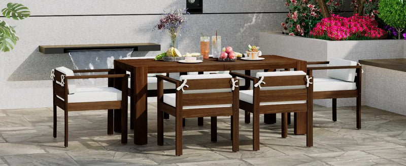 TREXM 7-Piece Patio Dining Table Set for 6 by HouseOfZazla