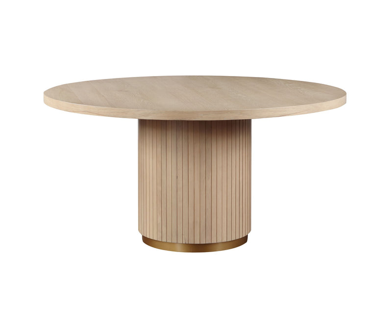 Caspian - Wide Dining Table - Oak Finish by HouseOfZazla