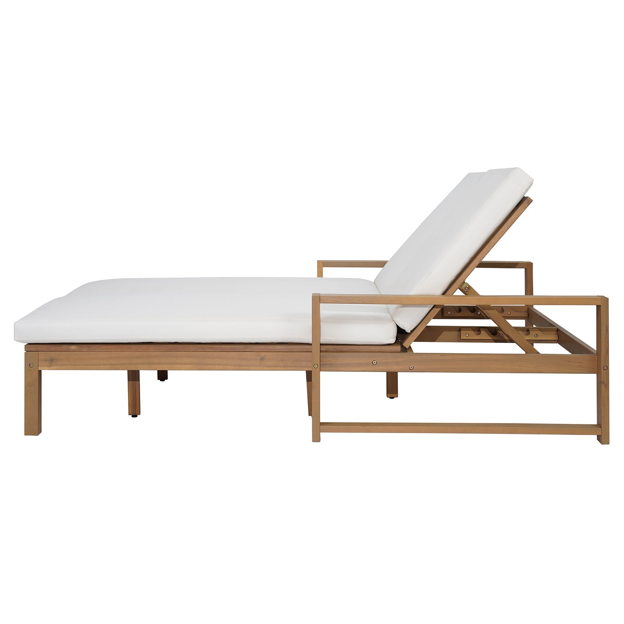 TREXM Outdoor Double Lounge Chair with 5-Position Adjustable Backrest by HouseOfZazla