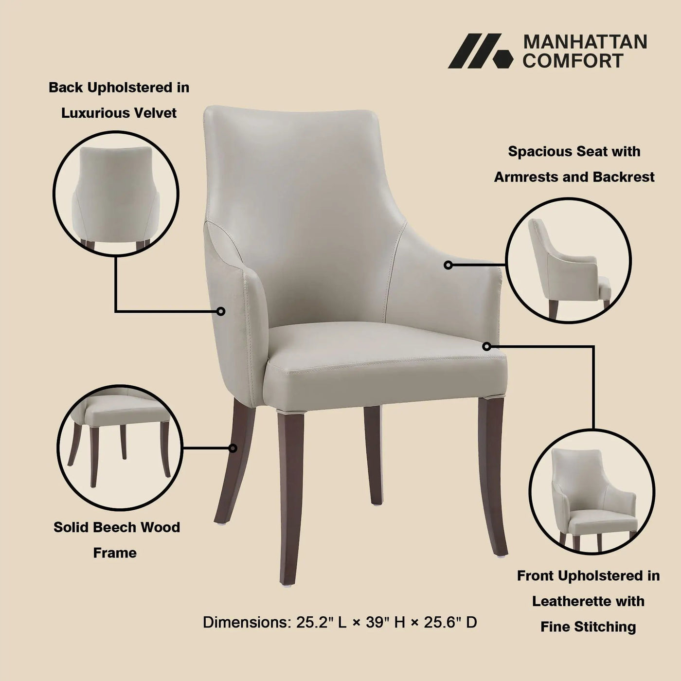 Connie - Armchair Dining Chair by HouseOfZazla