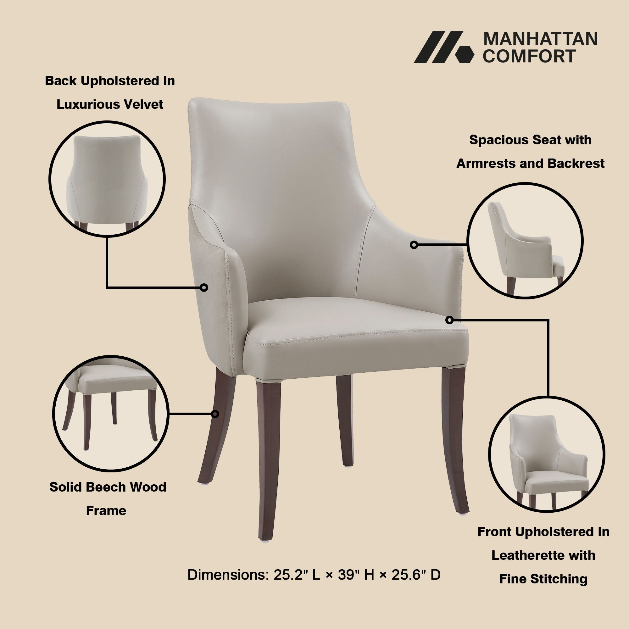 Connie - Armchair Dining Chair by HouseOfZazla