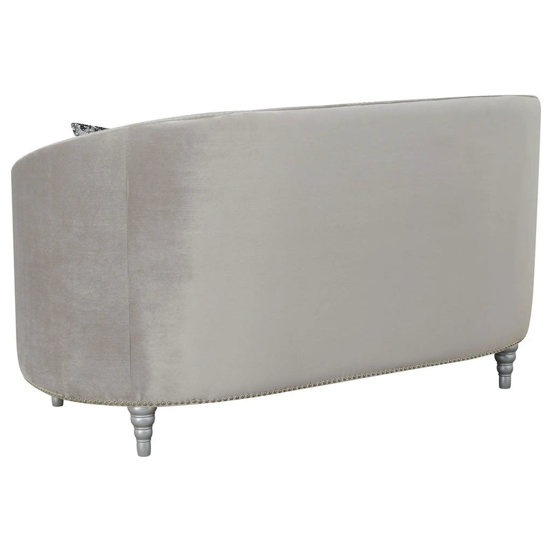 Colby - Loveseat With Tufted Design - Gray by HouseOfZazla