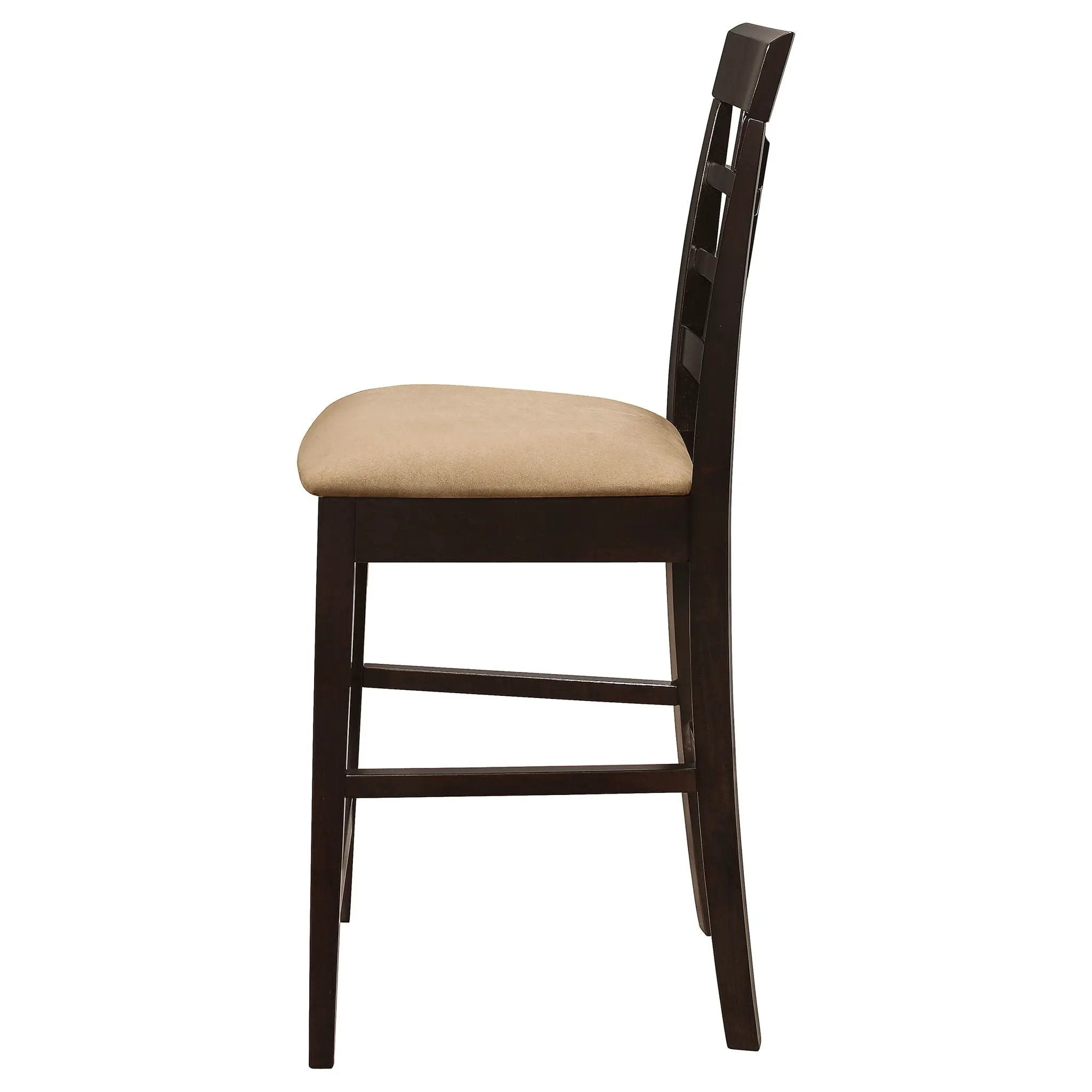 Gabriel Lattice Back Counter Chair Cappuccino (Set of 2) by Unique Piece Furniture