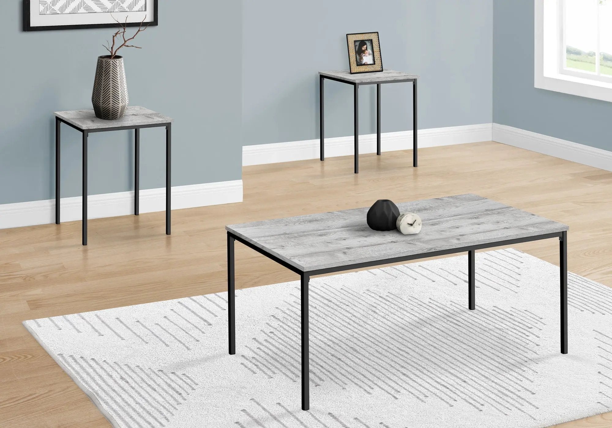 Table Set, Coffee, End, Contemporary, Modern (Set of 3) by Unique Piece Furniture