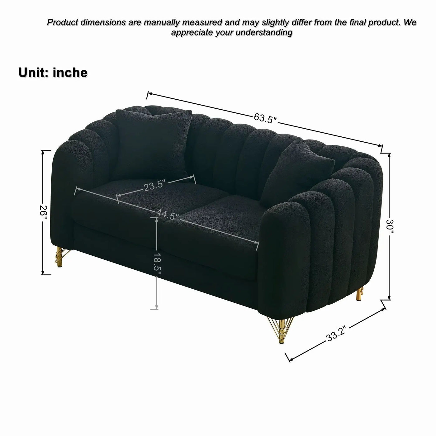 Loveseat Sofa For Living Room by HouseOfZazla