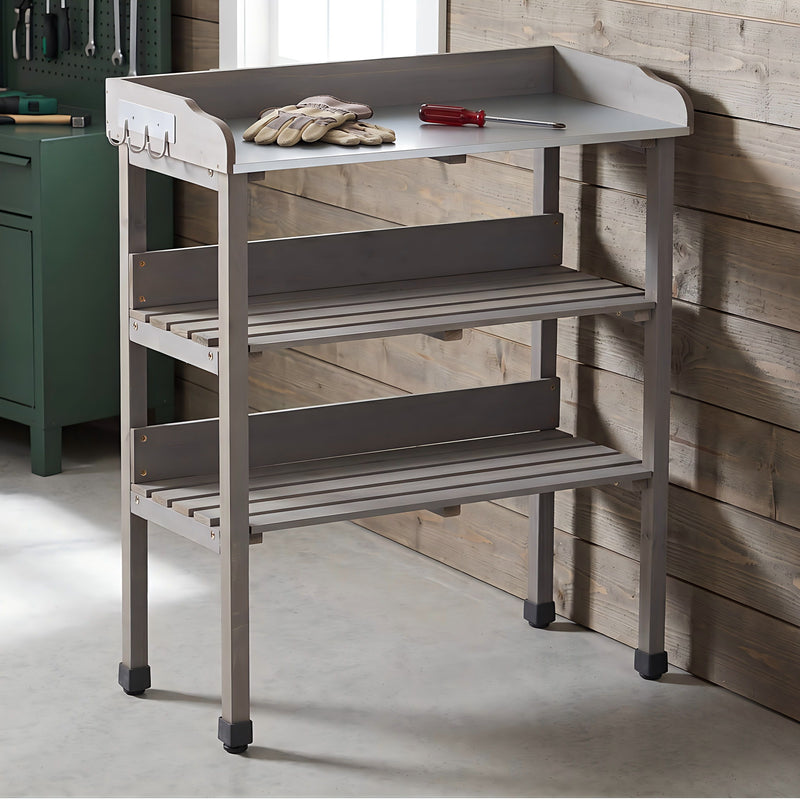 Outdoor Potting Table, 3 Tier Workbench by HouseOfZazla