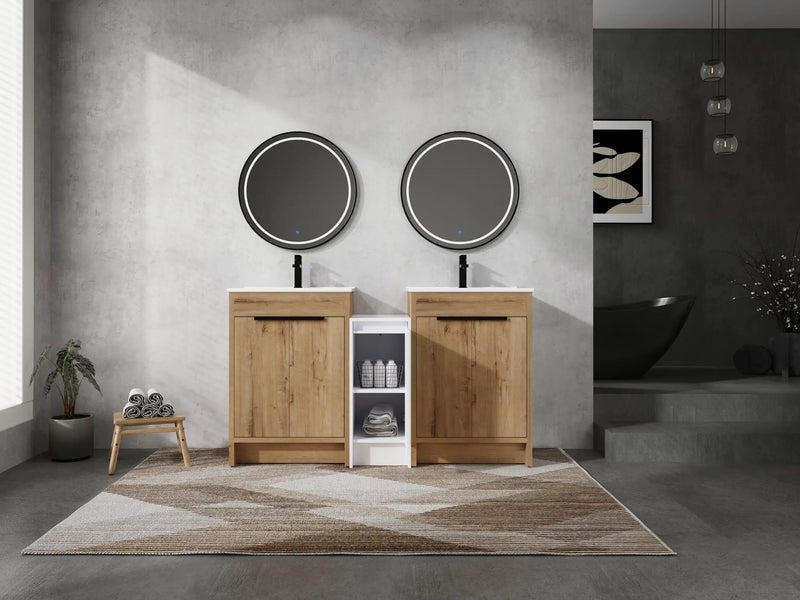 60 Inch Freestanding Bathroom Vanity with Ceramic Sink by HouseOfZazla