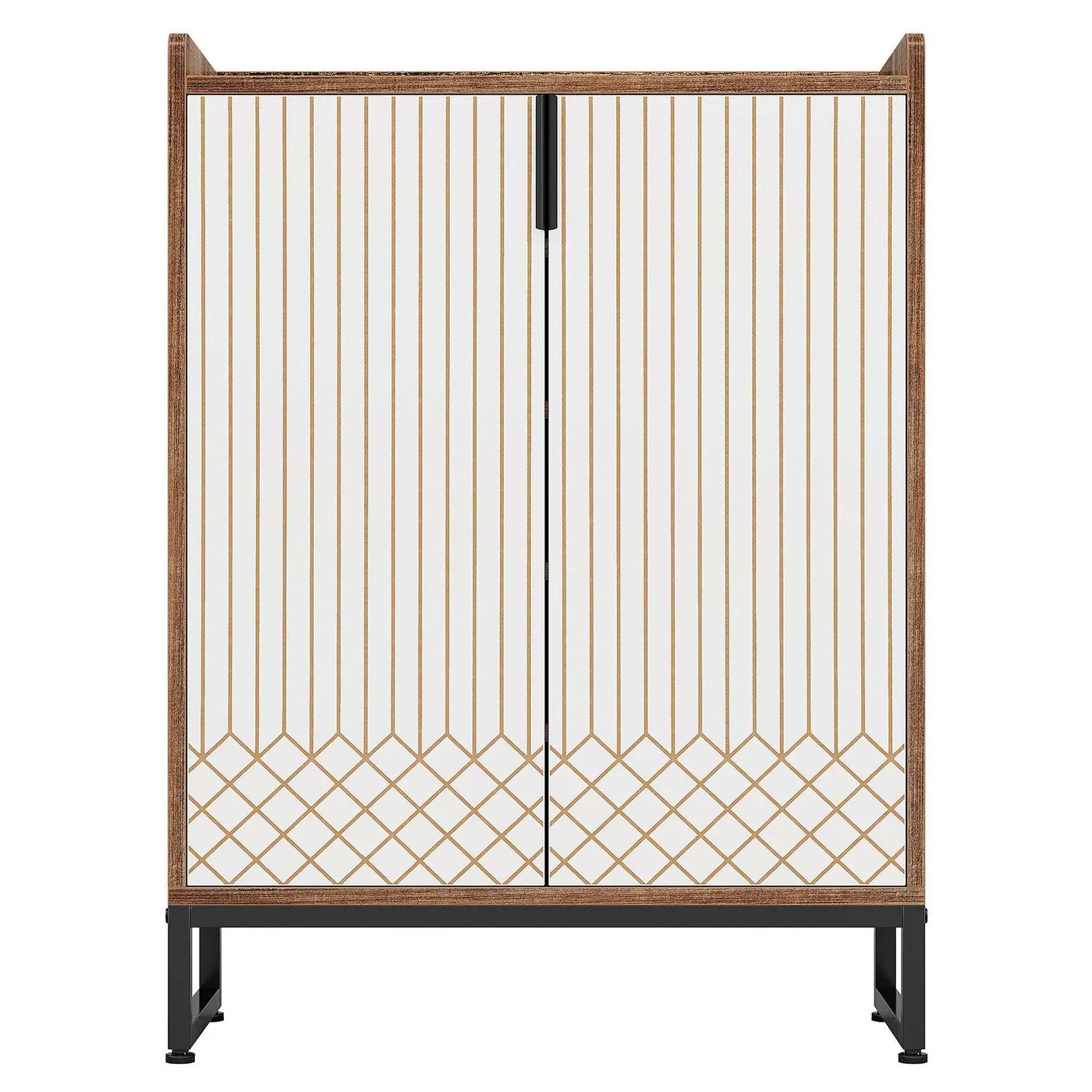 5 Tier Shoe Cabinet With Doors, Compact Entryway Storage Organizer by HouseOfZazla