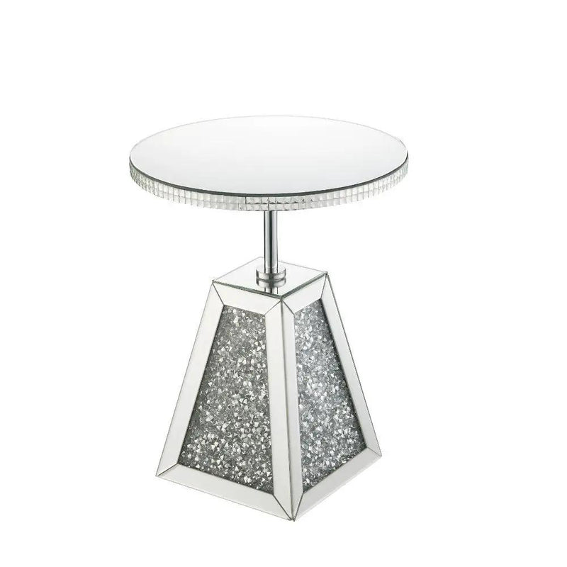 Noralie - 20" Accent Table - Mirrored & Faux Diamonds by Unique Piece Furniture