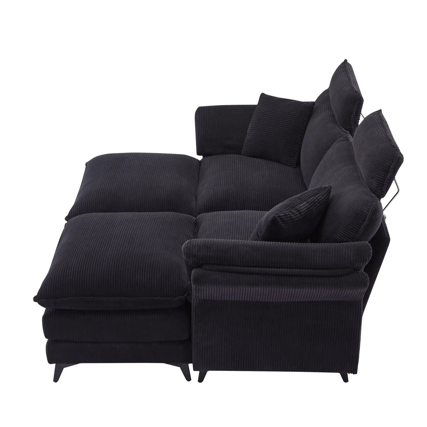Modern Deep Seat Sectional Sofa With Ottoman by HouseOfZazla
