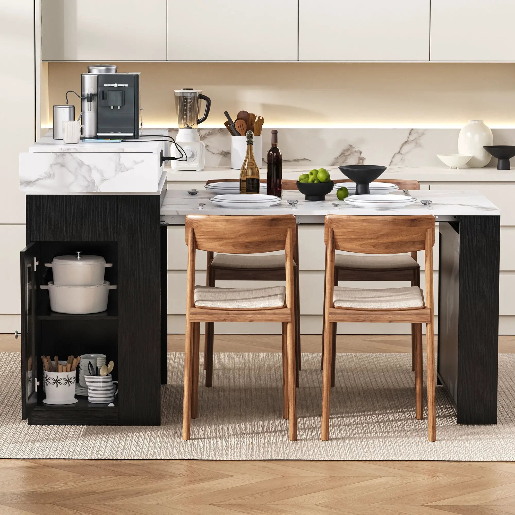 Extendable Dining Table With Folding Top by Unique Piece Furniture