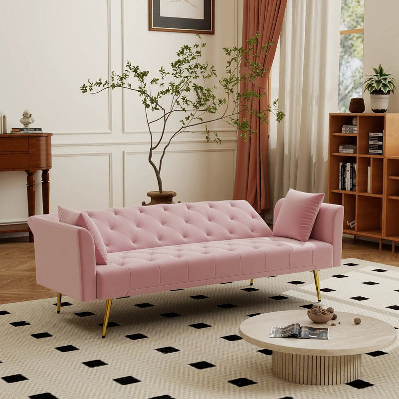 Modern Convertible 72 Inch Foldable Sleeper Sofa by HouseOfZazla