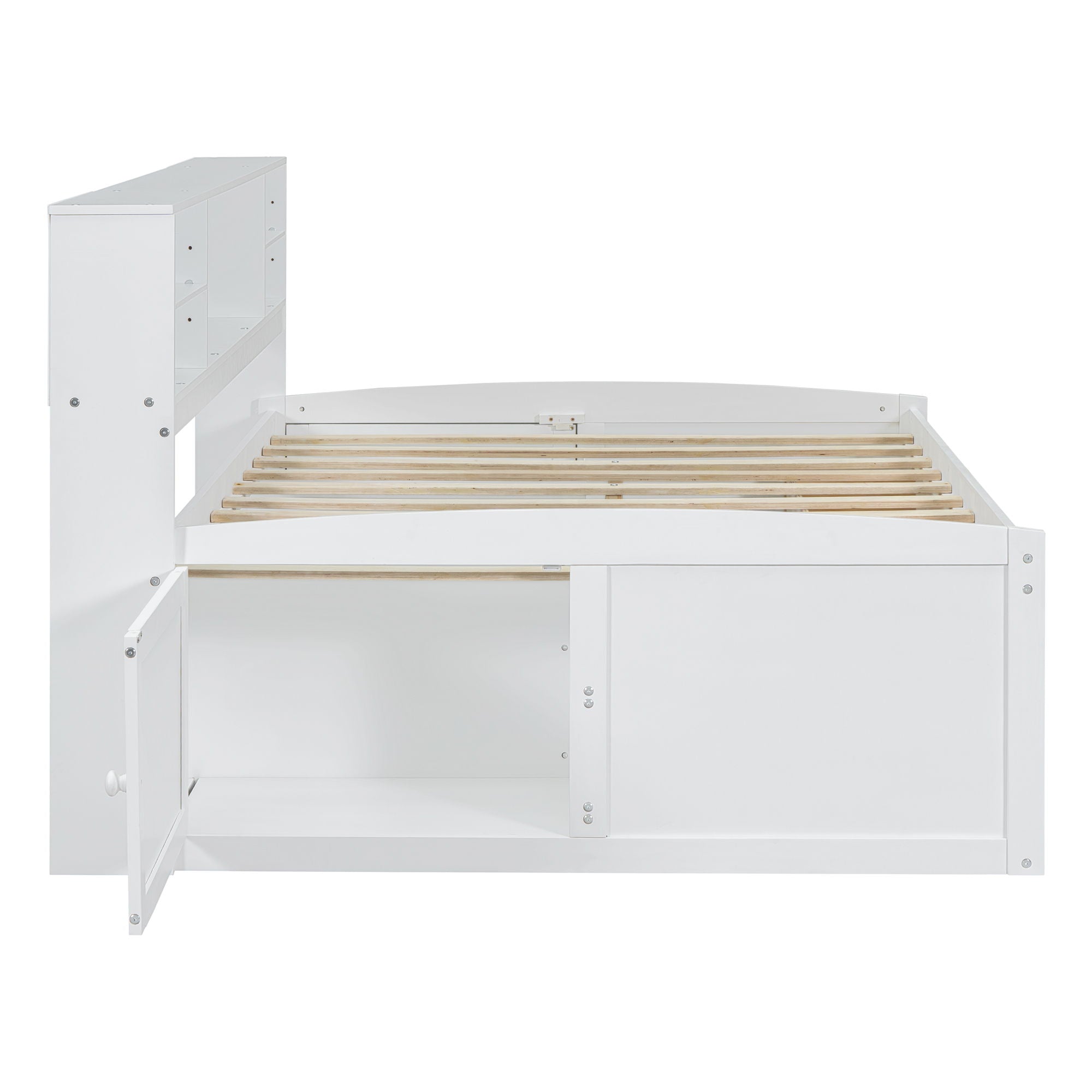 Daybed With 2 Bedside Cabinets, Upper Shelves And 4 Drawers by HouseOfZazla