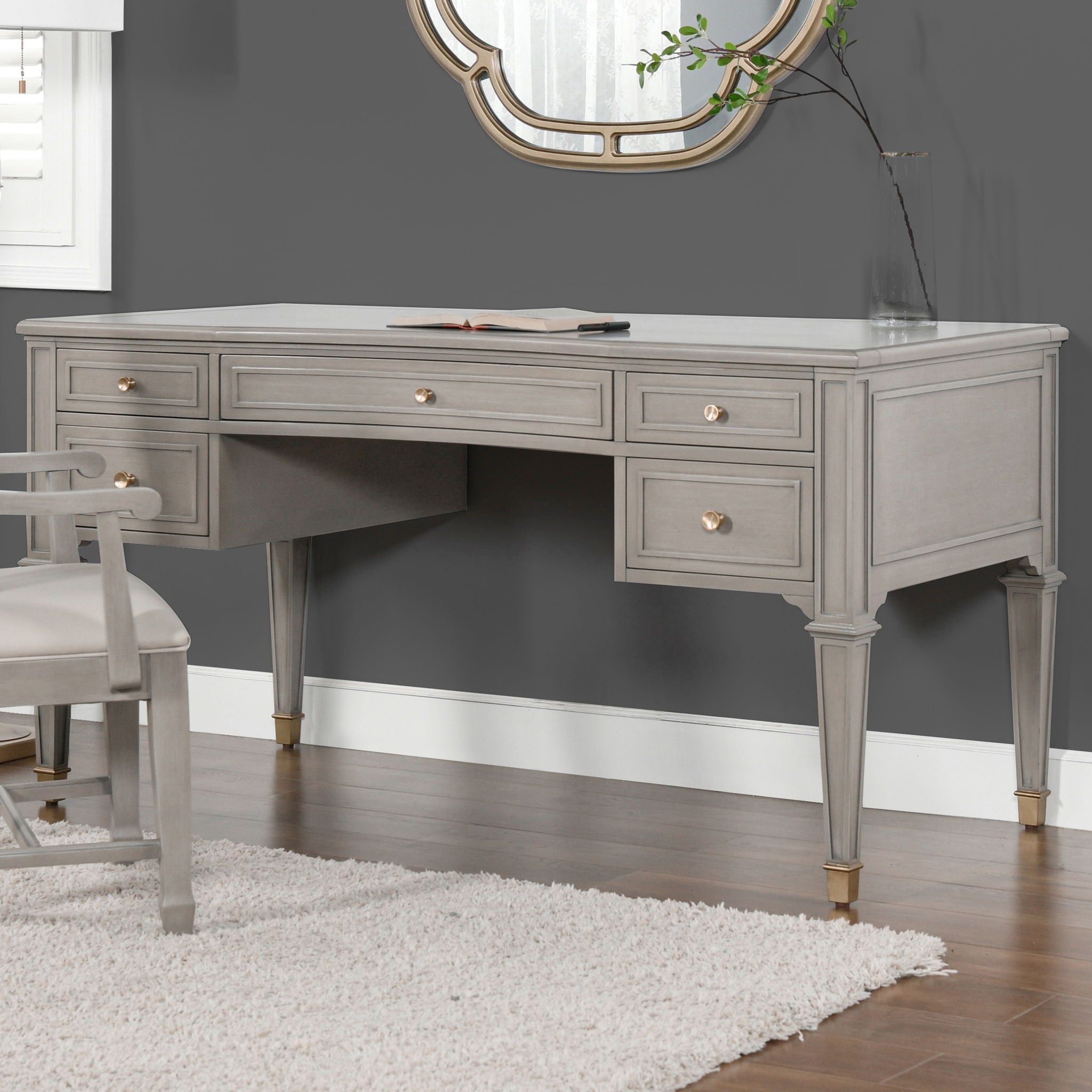 Dauphin - 5 Drawer Executive Desk by HouseOfZazla