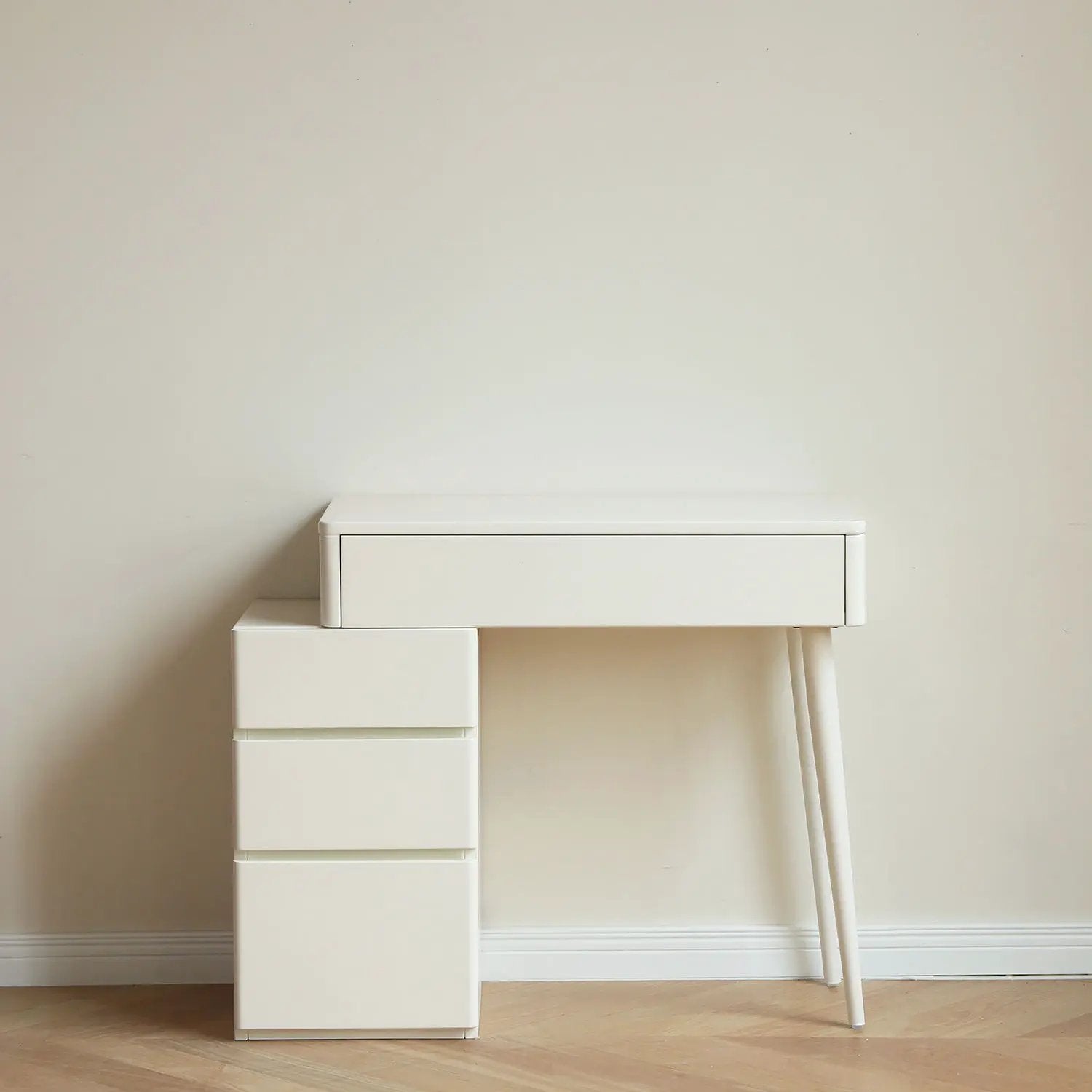 Table Dresser Without Mirror, Compact Dresser Accessories Storage Drawer - White by HouseOfZazla