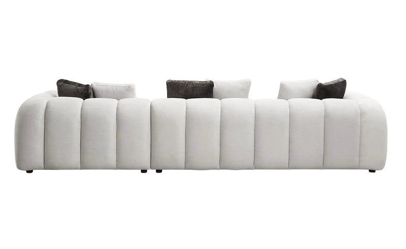 Manilla - Sectional Sofa With 8 Pillows - Ivory White by Unique Piece Furniture