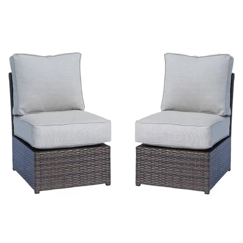 Modern Wicker Outdoor Seating Set With Cushions by HouseOfZazla