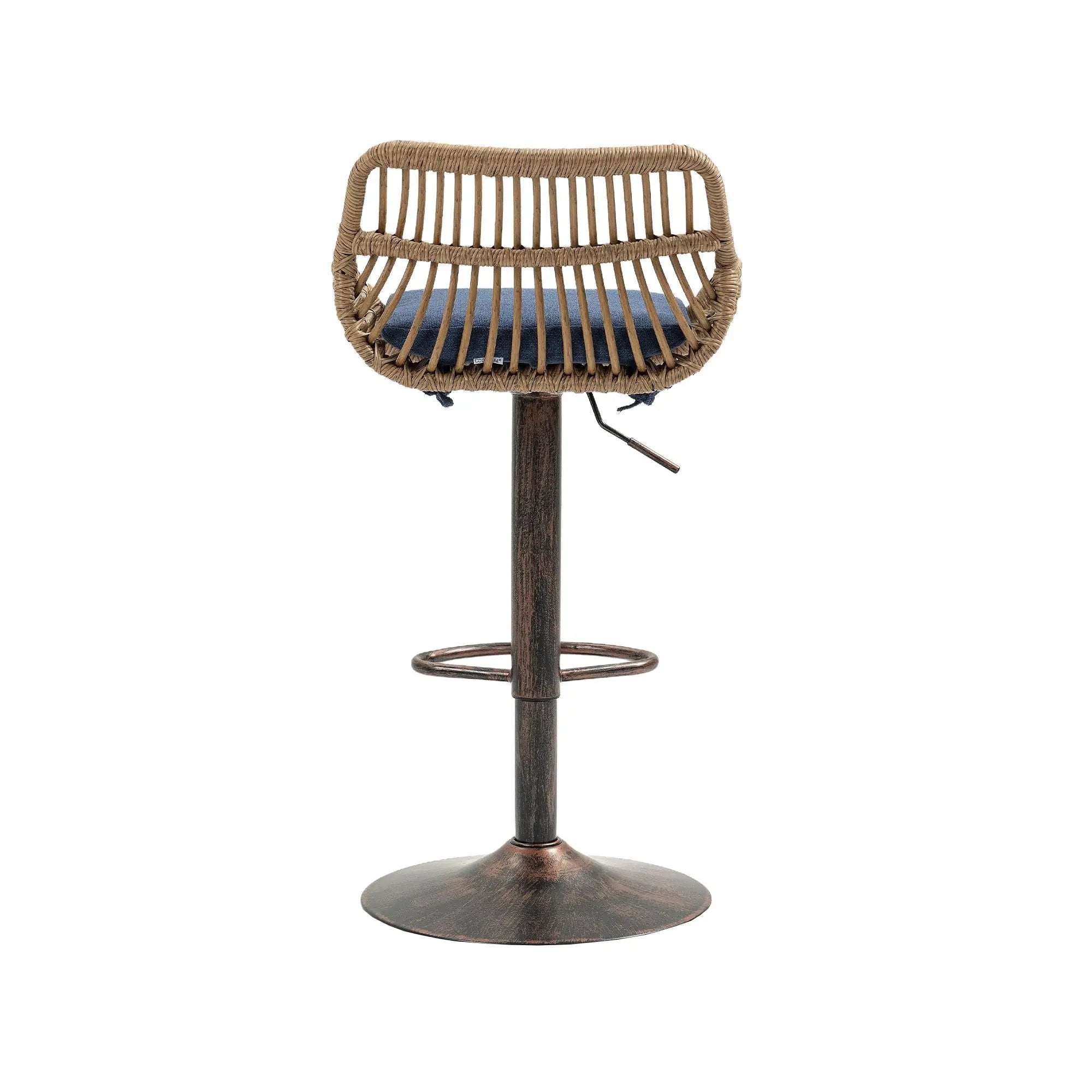 Modern Swivel Bar Stools Adjustable Counter Chairs With Footrest (Set of 2) by HouseOfZazla