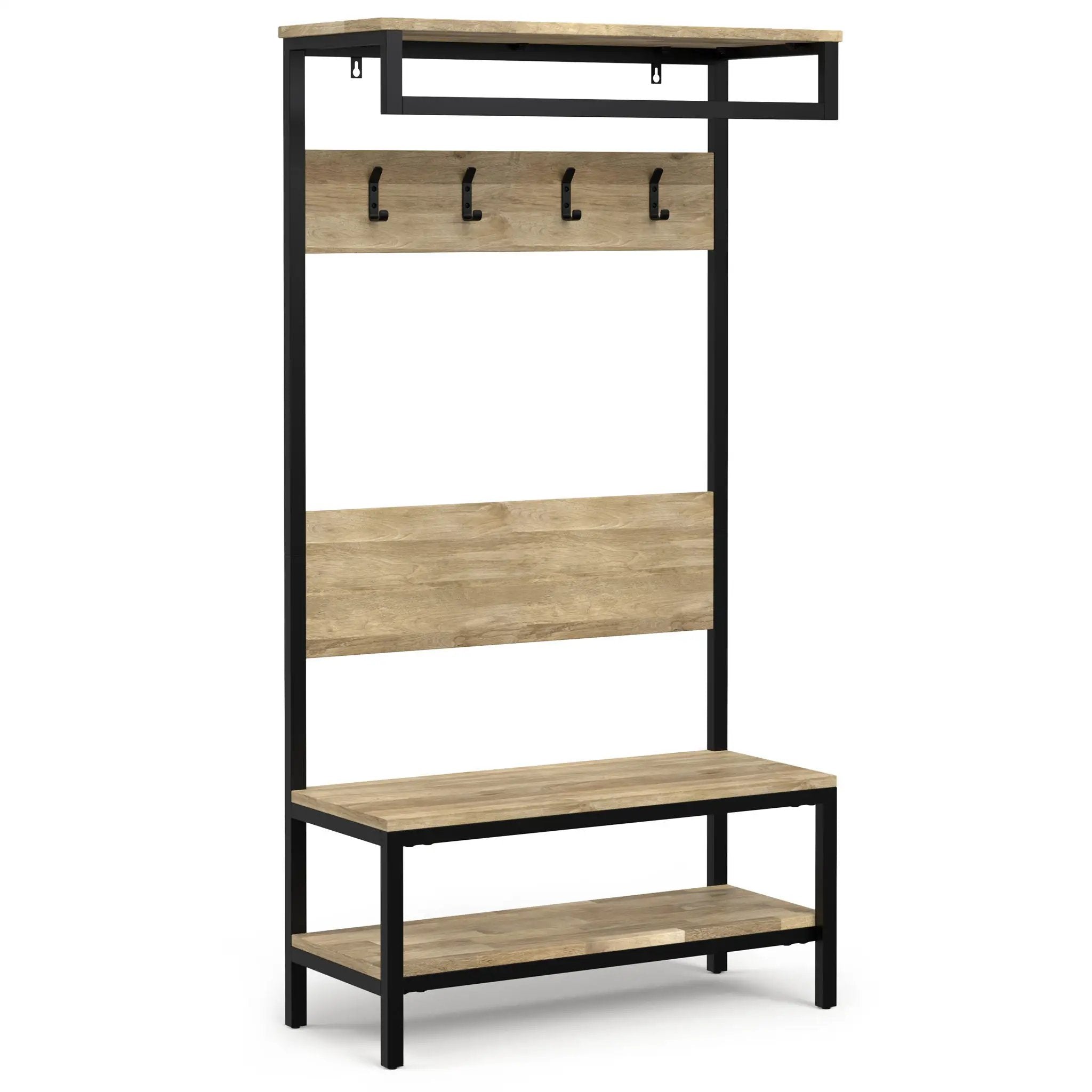 Westmont - Entryway Hall Tree Bench - Natural by HouseOfZazla