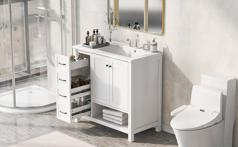 36" Bathroom Vanity with Sink Top and Storage Cabinet by HouseOfZazla