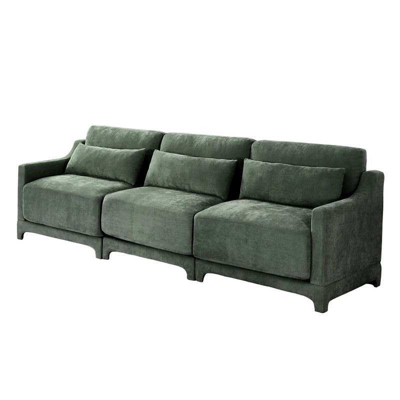 Elegant Sofa With Ergonomic Design And Lumbar Pillows by Unique Piece Furniture