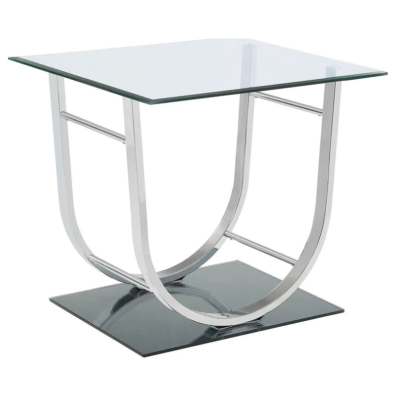 Danville 2-piece Glass Top Coffee and End Table Set Chrome by Unique Piece Furniture