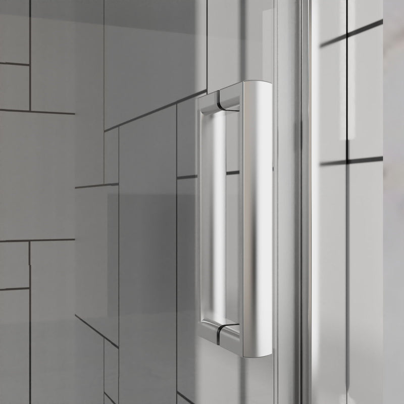 Frameless Bi Fold Shower Doors 30" W X 72" H - Chrome by HouseOfZazla