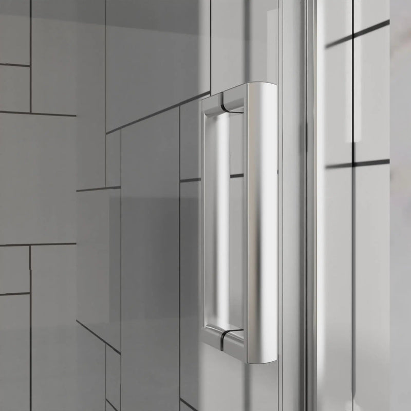 Bifold Frameless Shower Door With Tempered Clear Glass by HouseOfZazla