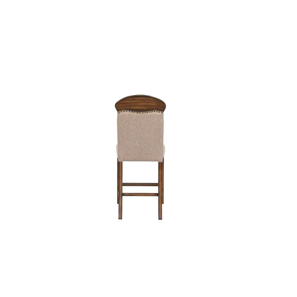Maurice - Counter Height Chair (Set of 2) - Linen & Oak by Unique Piece Furniture