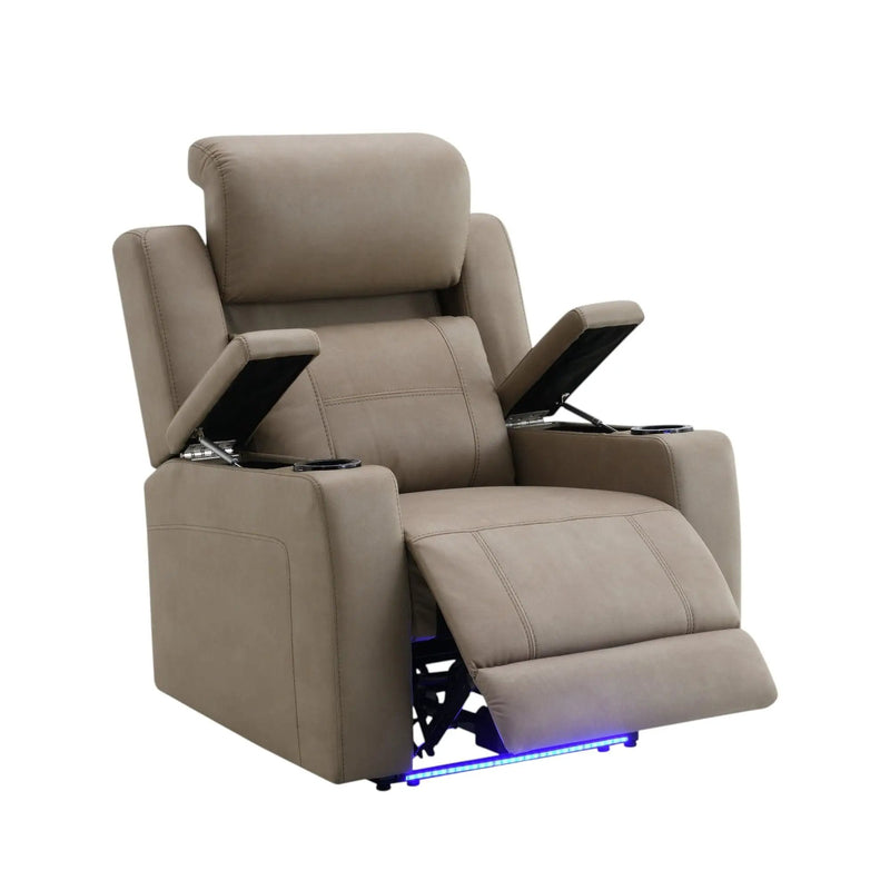 Lugo - Power Motion Recliner With Cup Holder - Camel by HouseOfZazla