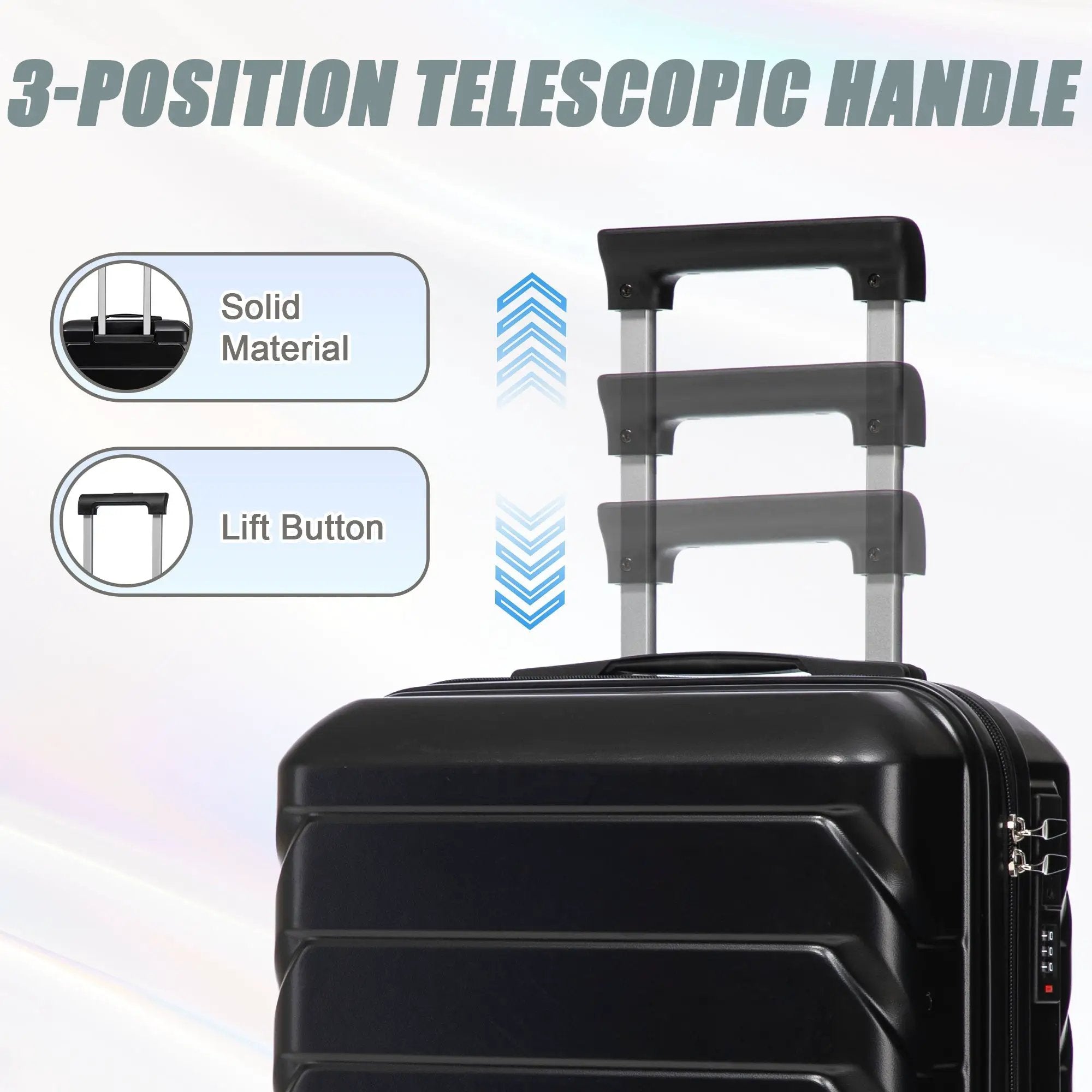 14'/20' 2-Piece ABS Spinner Wheel Luggage Set with Combination Lock by HouseOfZazla