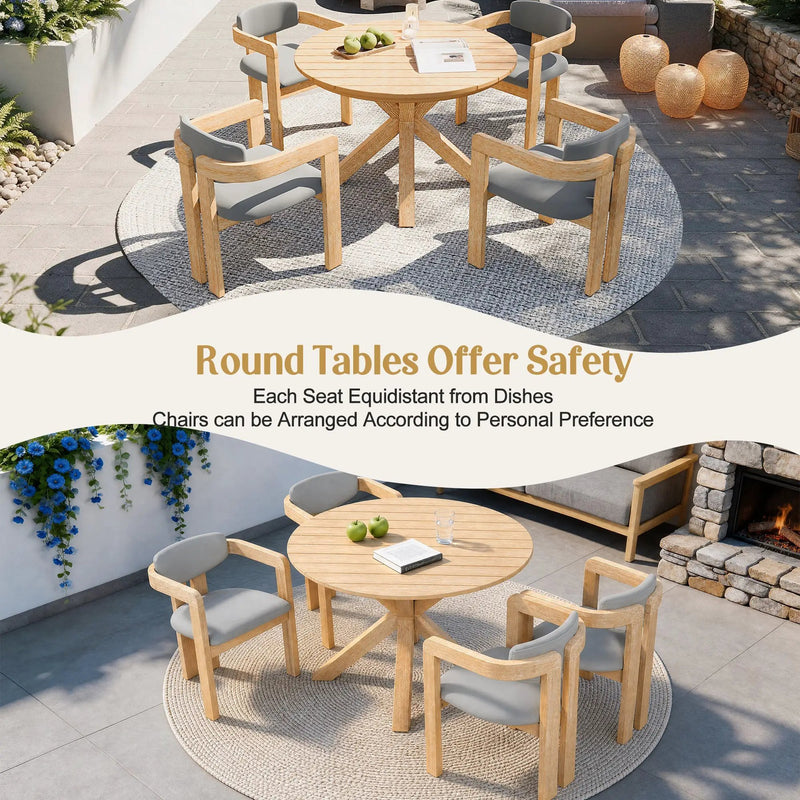 44.5 Inch Round Outdoor Dining Table by HouseOfZazla