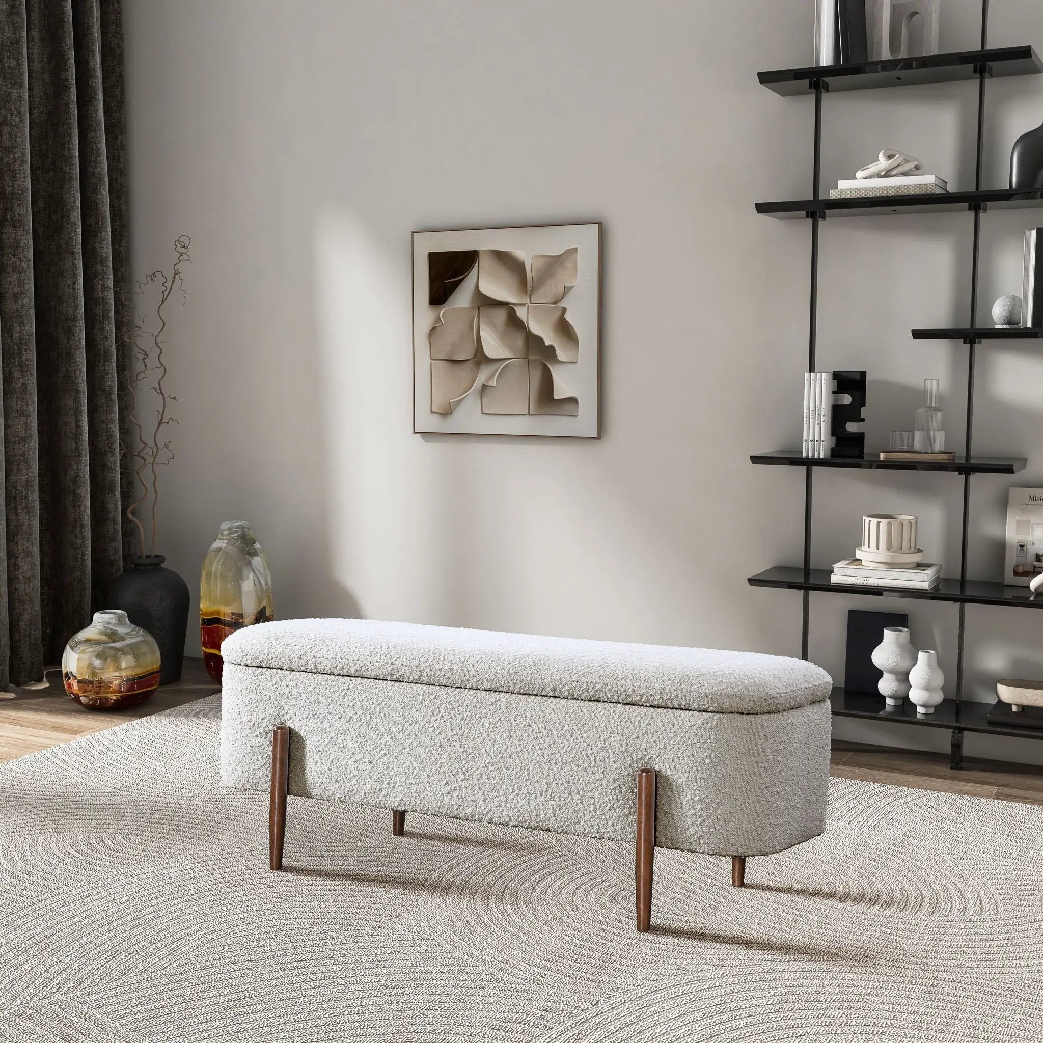 Sarna - Storage Bench - Ivory by Unique Piece Furniture