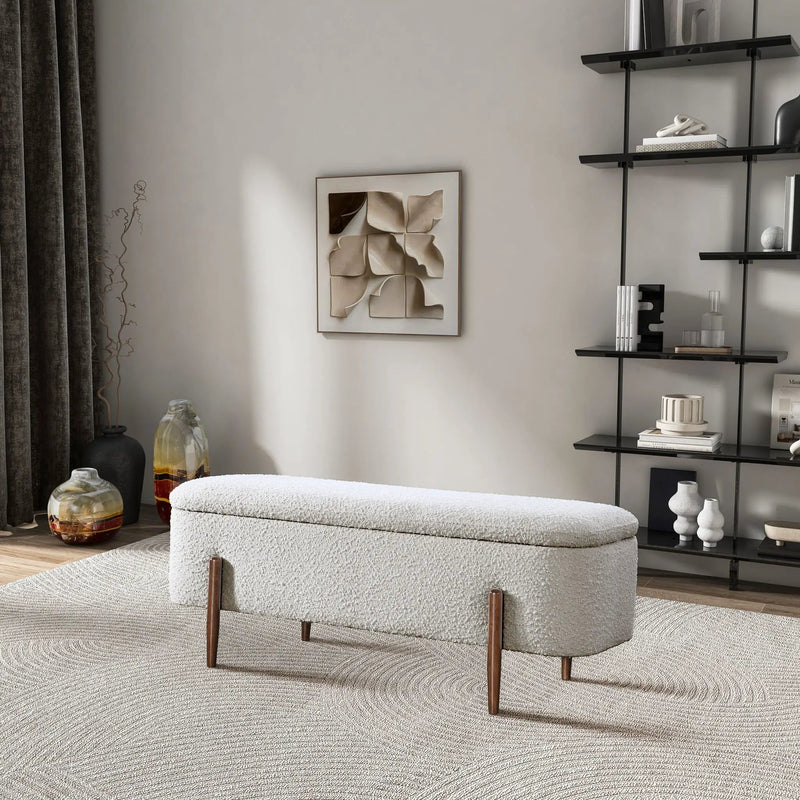 Sarna - Storage Bench - Ivory by Unique Piece Furniture
