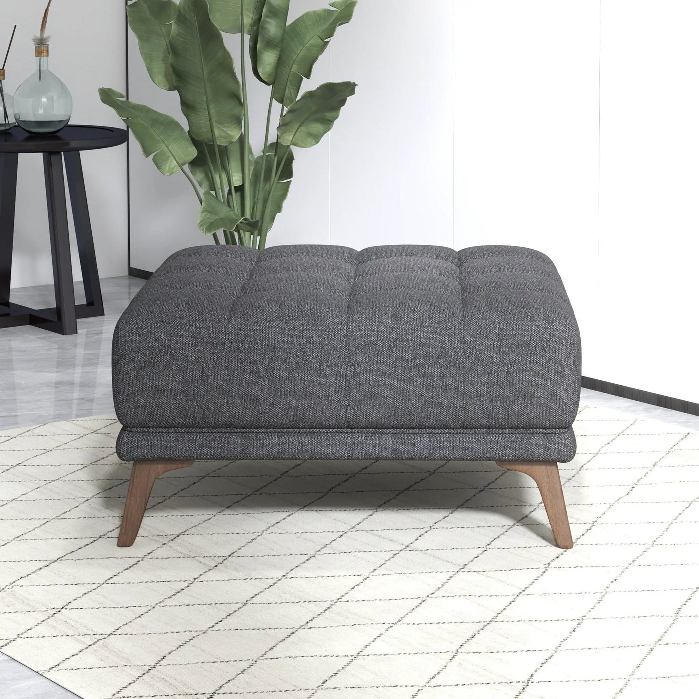 Addison - Square Upholstered Ottoman by HouseOfZazla
