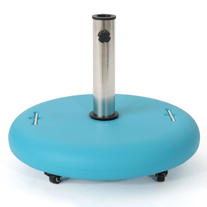 Wheelie Round Umbrella Base with Stainless Steel Holder by HouseOfZazla