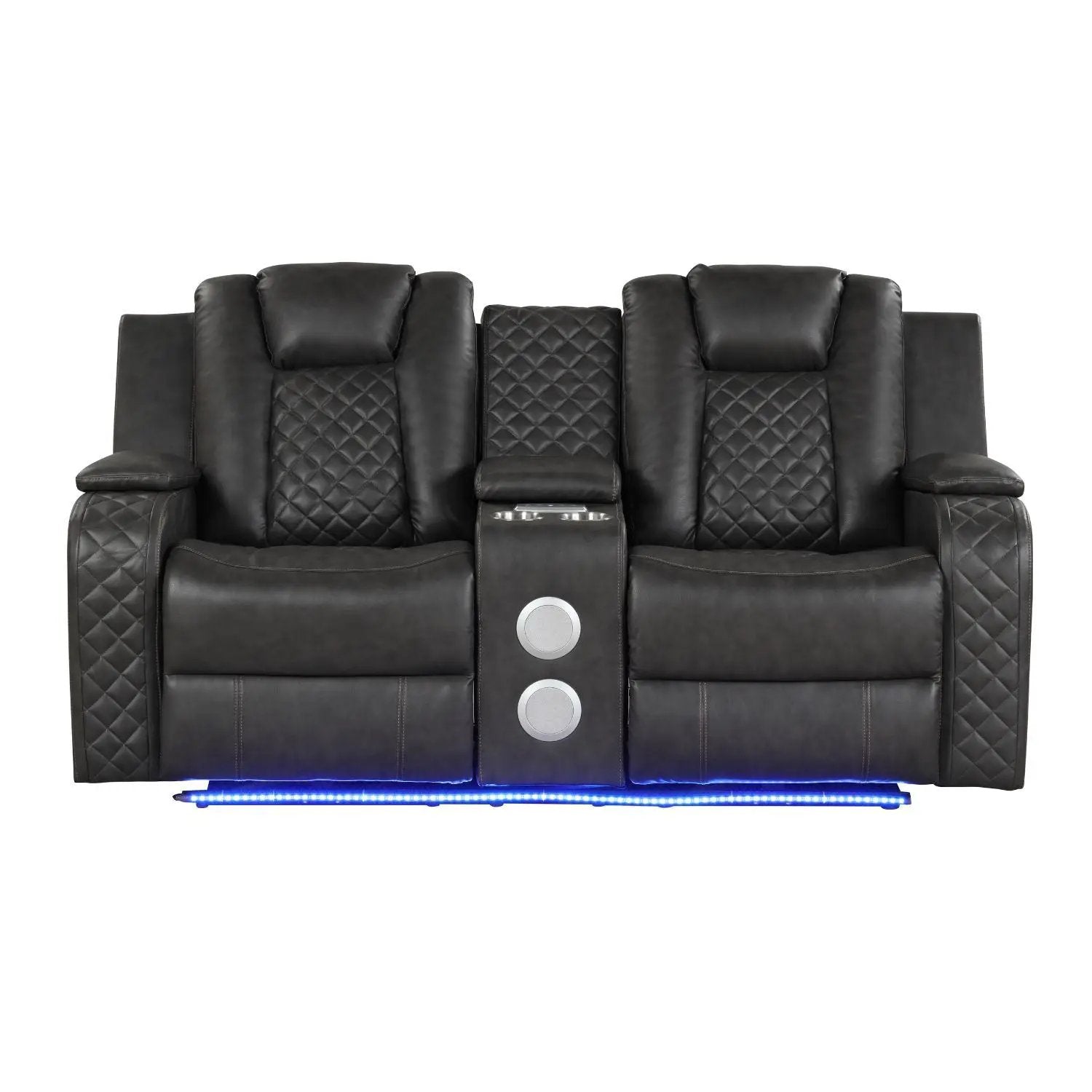 Benz - Power Recliner Set With LED Lighting And USB Charging by HouseOfZazla