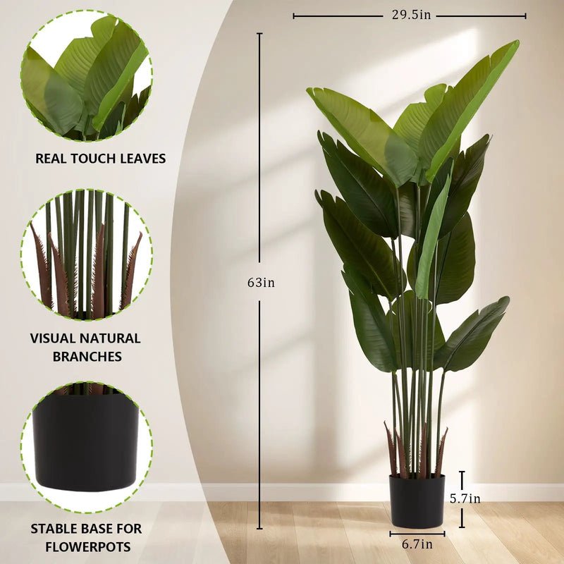 Artificial Plant For Indoor And Outdoor Decoration (Set of 2) by Unique Piece Furniture