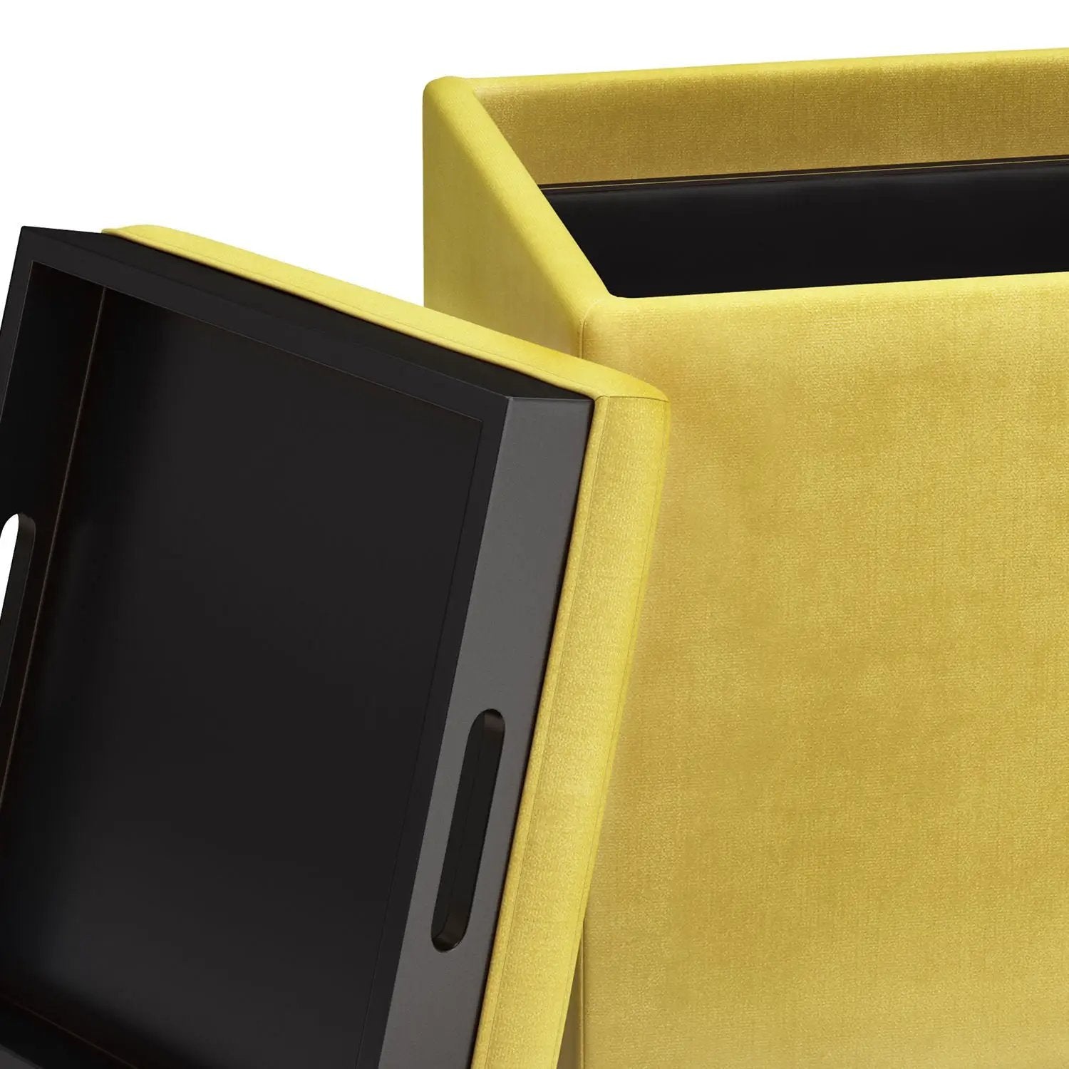 Rockwood - Upholstered Cube Storage Ottoman With Tray by Unique Piece Furniture