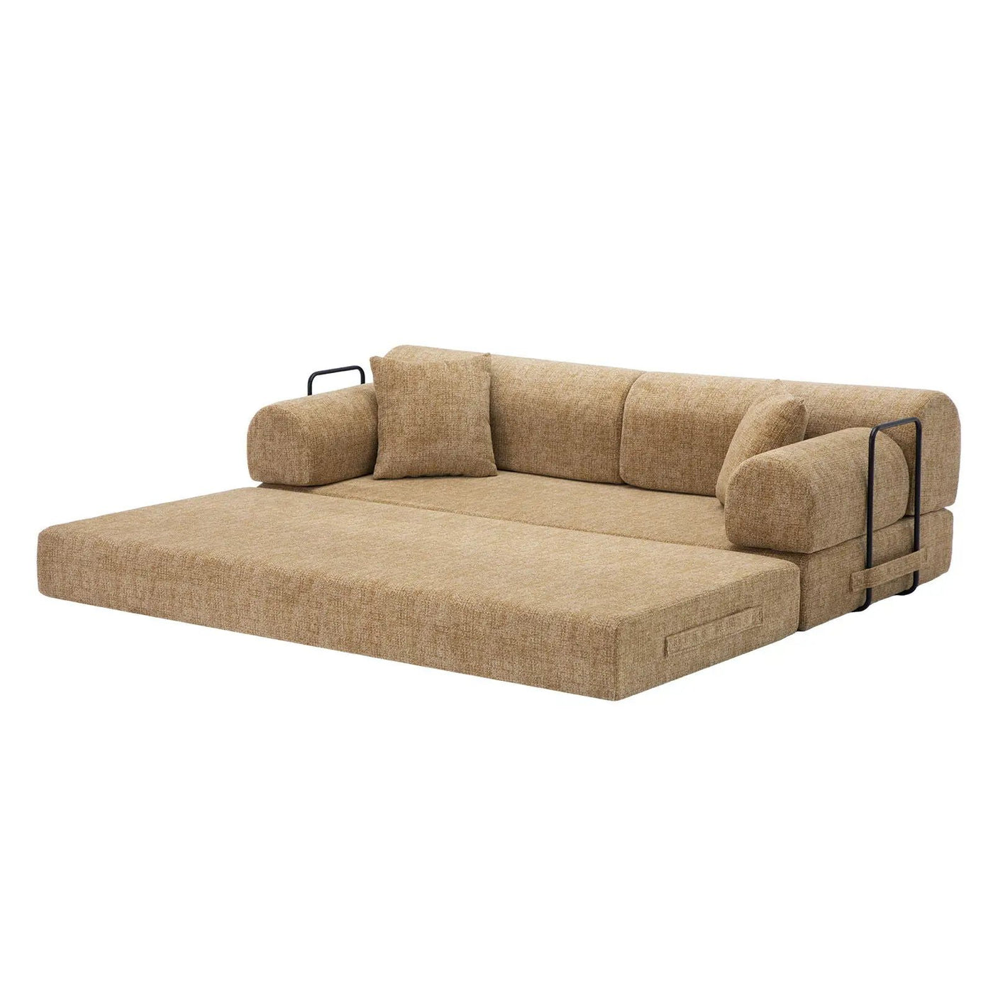 Modern 2 Tone Fabric Convertible Sleeper Sofa Bed by HouseOfZazla