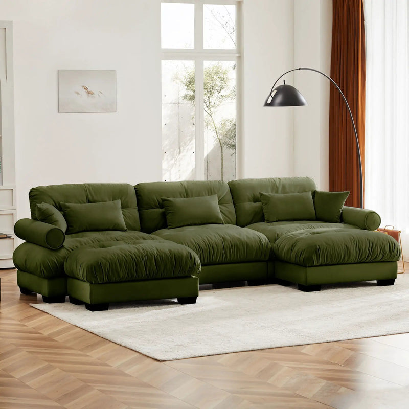 Super Comfort Oversized Modular Sectional Sofa With Movable Ottoman by Unique Piece Furniture