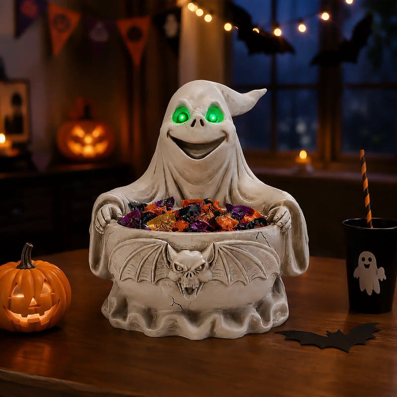 Halloween Ghost Storage Bowl Figurine by HouseOfZazla