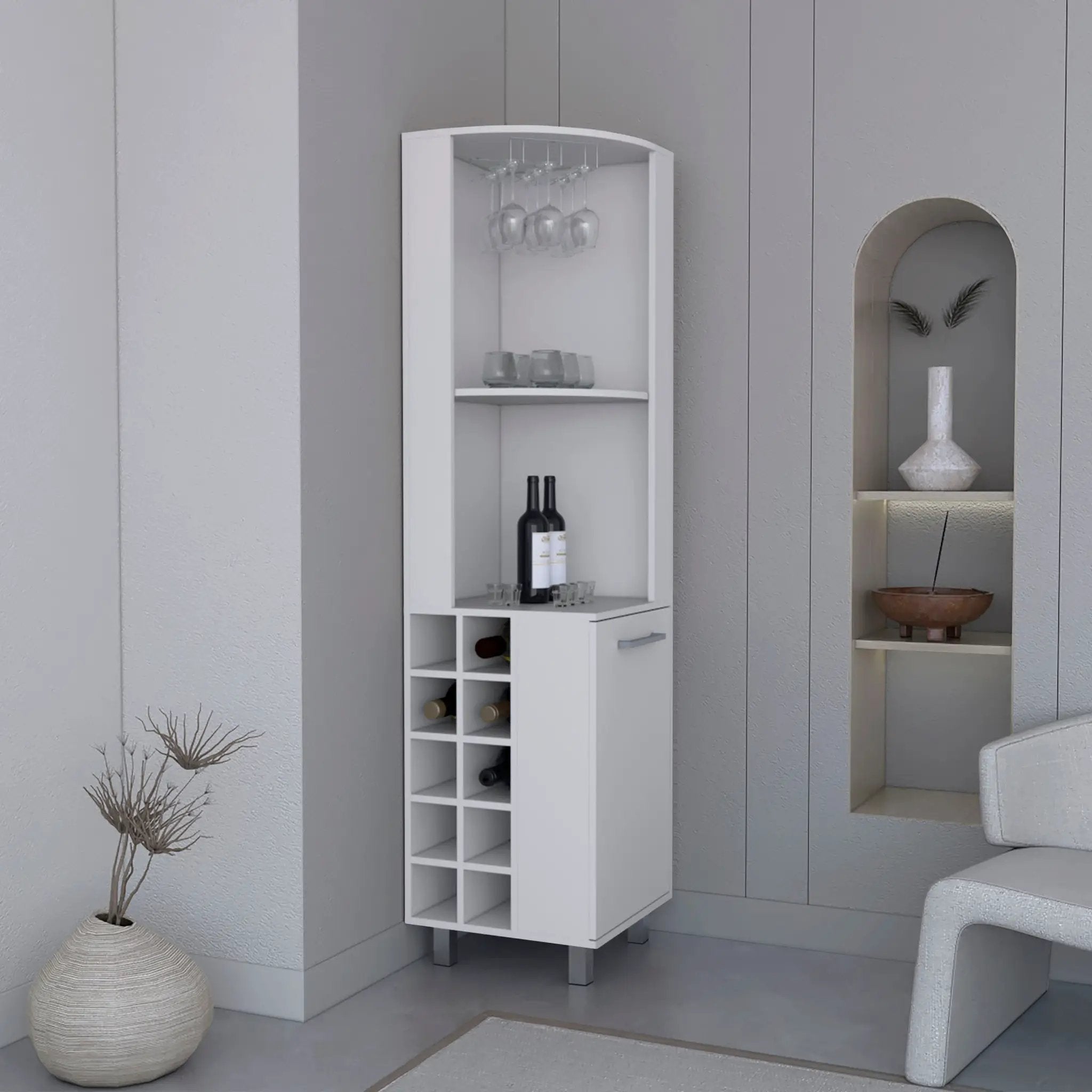 Kaia 70" Tall Corner Bar Cabinet by HouseOfZazla